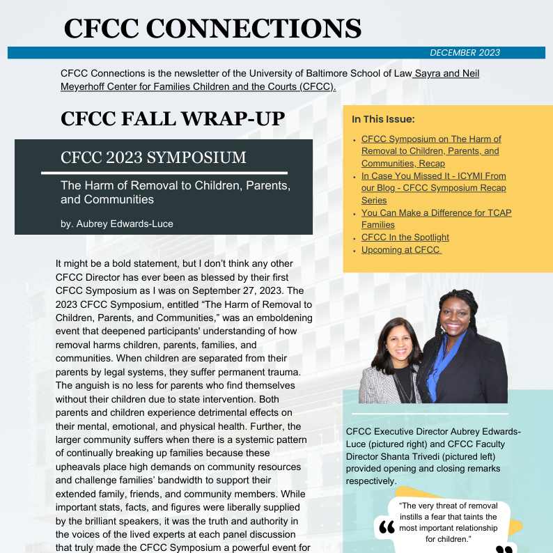 CFCC Newsletter cover December 2023 issue