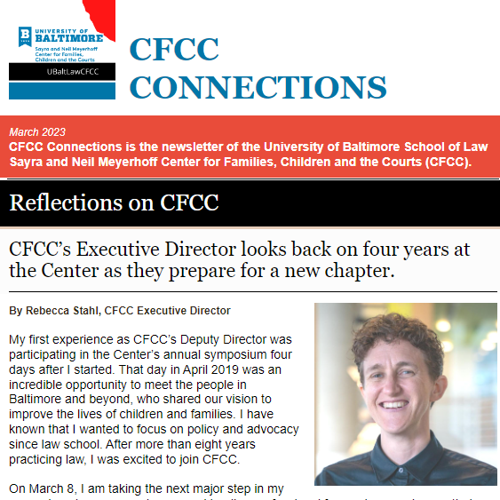 Cover page of CFCC ENewsletter